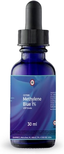 [BRSROHT4BEGQIG3L] Methylen Blue 1% 30 ml glasflaske med dråbebeholder med 124; USP- Grade Methylthioninium Chloride Flydende 124; til hjernefunktion & kognitiv sundhed med 124; Ingen formaldehyd