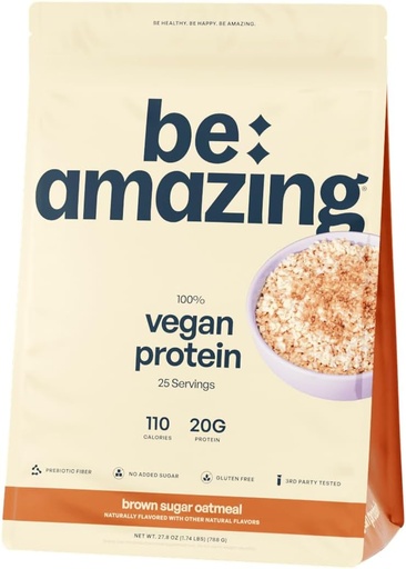 [BRSRMAILOINAA3TG] Be Amazing Viaman Protember, Brown Otmax, 20g Protein Original Protein with Progen Fiber, Low Carb, Dairy and Gluten Prople Smiple Smimber, no Tote Sween, 29.3 Oz, 25 การให้บริการ