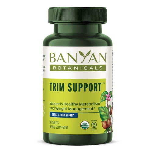 [BRSWIYQYO56GACA5] Banyan Botanicals Organic Trim Support – Metabolic Support & Weight Management Supplement – with Guggulu & Triphala for Digestive Fire & Cleansing – 90 Tablets – USDA Organic