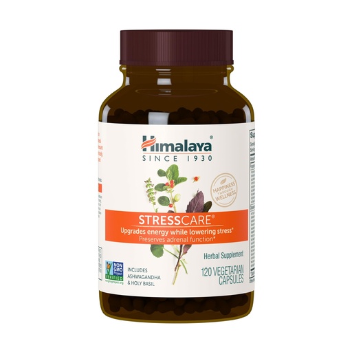 [BRSWIY33BYGWOETC] Himalaya StressCare, 30 Day Supply - Herbal Adrenal Support for Calming Relaxation, Stress Relief, Energy Support and Occasional Sleeplessness - Vegan, Non-GMO, Gluten Free, 120 Capsules