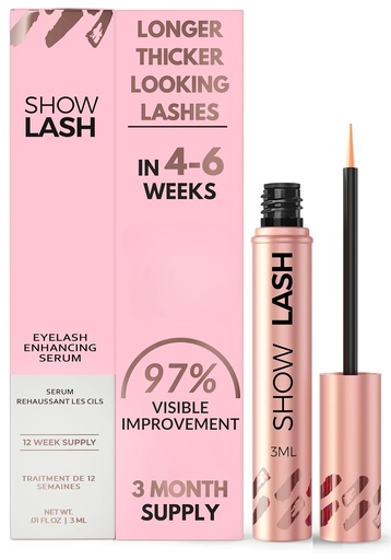 [BRSWGGAFAR6BYH3X] LeVaye Cosmetics Show Lash Eyelash Serum for Longer, Thicker, Gorgeous Looking Lashes, Cruelty Free Lash Serum