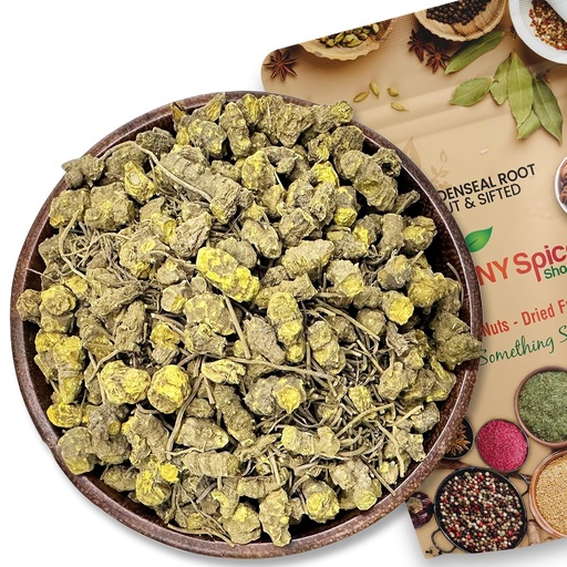 [BRSRAYY6OJ7BUYDU] NY Spice Shop Goldenseal Root Herb Cut & Sifted - 1 unce Hydrastis Canadensis - Natural Cut & Sifted Herbal Supplement Wild Crafted Goldenseal - Sourced from Golden Seal Root