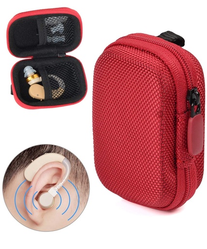 [BRSWGZQEOAFQO3LV] Designed Protective Case für Hörgerät, Hörgerät, Hörgerät, Stark Mini Gehäuse mit Mesh Tasche, Universal Design
