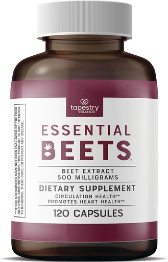 [BRSW2GQ7PIIWYHTV] Essential betes kosttilskudd - Premium Beet Root Extract for hjerte helse & blodtrykk støtte, forbedrer Athletic ytelse, 2-måneders forsyning, Vegan & Allergen-fri