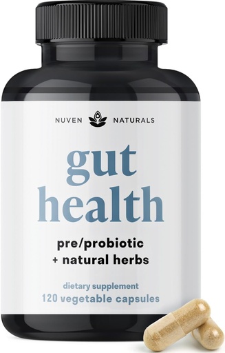 [BRSWYGQODIPRQDLD] All-in- An- Gut salut w/Probiotics, Prebiotics, Digestion-Hebs, i Adaptogens - Laaky Gutillauules per donar suport a Gut Lining, Ai en Digestion, i Promote Good Bacteria