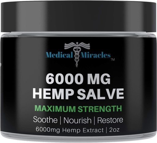 [BRSWYYALBB6BM3T4] Medical Miracles 6000 MG Maximum Strength Healing Salve Use for HIPS, Joints, Neck, Back. Made with The Finest Available Ingredients