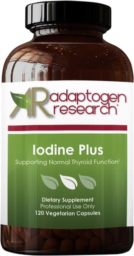 [BRSWYZIKBMNAODYV] Iodine Plus | Potassium Iodide 10mg with Selenium | 120 Vegetarian Capsules | Adaptogen Research