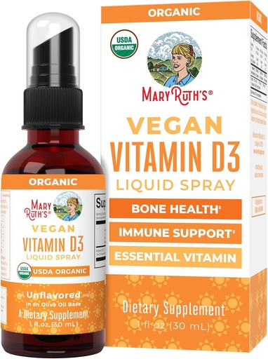 [BRSWKGIMBYNRWE36] MaryRuth Organics Vitamin D USDA Organic Affair124; VIT D3 Liquid Affair124; Liquid VIT D Spray Imunitary Support for Dospělí & Kids Affair124; Bone Health Affair124; Vegan Affair124; Gluten Free Affair124; Non-GMO blanky124; 30 Serving
