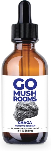 [BRSROGQBBMCAGDQY] Chaga Mushroom Tincture Supplement - Nutrient Rich & Antioxidant Support - 2 fl oz (60 Servings)*