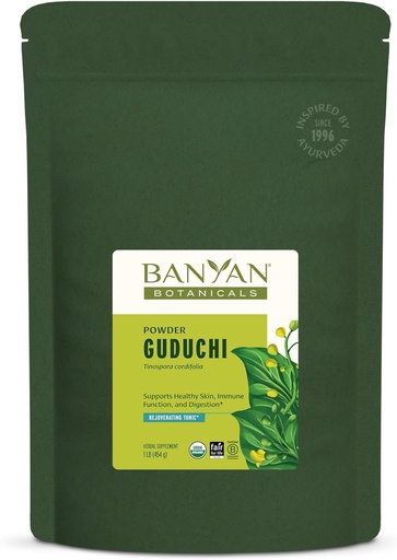 [BRSWIFQ7ON4WI3A3] Banyan Botanicals Organic Guduchi Powder - Organic Immune Health Suppplement - for Natural Detox, Balanced Divalry & Healthy Skin * - Non-GMO Supporded Diurned Vegan FFL