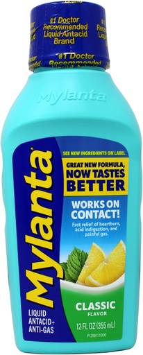 [BRSWKFYCBFYGA2DO] Mylanta Antacid and Gas Relief, Maximum Strength Formula, Classic Flavor, 12 Fluid Ounce