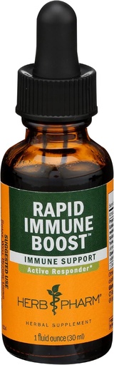 [BRSWIFQCAYPQOC32] Herb Pharm Rapid Immune Boost Folyékony Herbal Formula Aktív Immuntámogatás - 1 Ounce