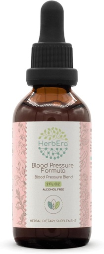 [BRSWYEINDF7AEALB] Formula di pressione del sangue di HerbEra B60 Tintura di estratto senza alcool: Foglia di biancospino, erba di madrewort, pepe di Cayenne, fiore di Hibiscus, Spirulina. Miscela di pressione sanguigna 2 Fl Oz