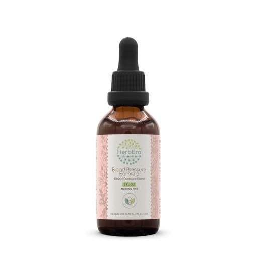 [BRSWYEINDF7AEALB] HerbEra Blood Pressure Formula B60 Alcohol-Free Extract Tincture: Hawthorn Leaf, Motherwort Herb, Cayenne Pepper, Hibiscus Flower, Spirulina. Blood Pressure Blend 2 Fl Oz