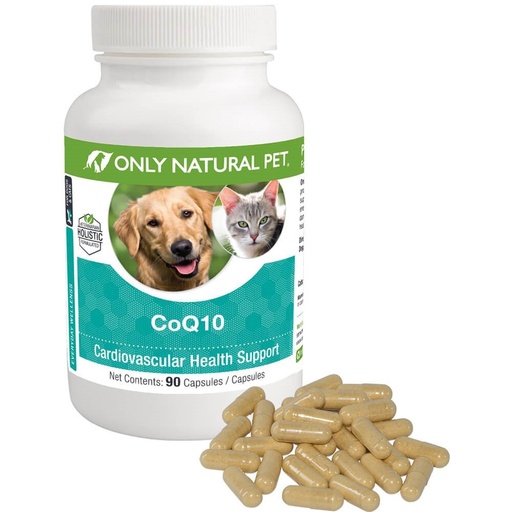 [BRSWIZTRDF7RSDYZ] Only Natural Pet CoQ10 Capsules for Dogs & Cats – Coenzyme Q10 Ubiquinone Supplement – Helps Maintain Vitality, Energy & Overall Well-Being – 90 Count