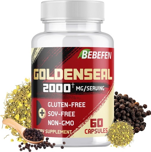 [BRSROFIKAEPQOFLJ] BEBEFEN Goldenseal Root Κάψουλες 2000mg 