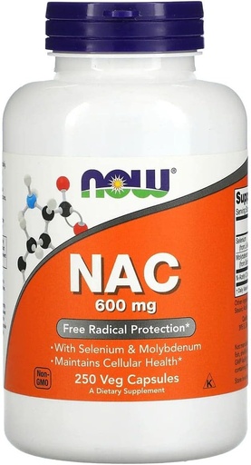 [BRSWIYQ6CAMWGE3C] Ahora Alimentos, NAC 600mg con Selenium, 250 cápsulas (Pack de 2)