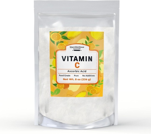 [BRSWGHQOAQHQYDQ4] Poudre de vitamine C sans prétention Acide ascorbique, sac refermable