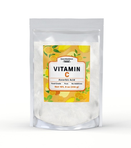 [BRSWGHQOAQHQYDQ4] Unpretentious Vitamin C Powder Baker Ascorbic Acid, Resealable Bag (8 Ounce)
