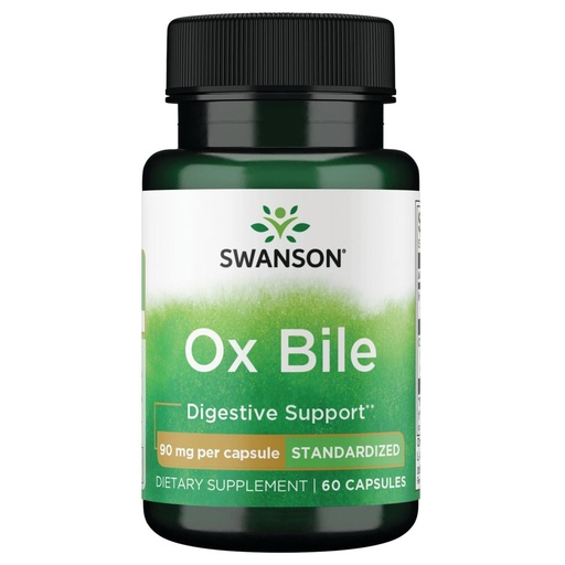 [BRSWGHAKDFYBSCTA] Swanson Ox Bile - Standardized 90 mg 60 Caps (1 Pack)
