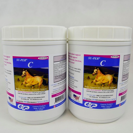 [BRSWIZYOCQOGYHDM] SU-PER C Vitamin C for Horses - Equine Antioxidant & Immune Support Supplement - Horse Vitamins & Minerals Supplement - 2.5 Pounds, (2 Pack)