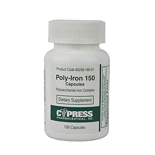 [BRSWIEAKBQOBCDLG] Poly-Iron 150 Capsules Compares To Niferex 150, 100 ea