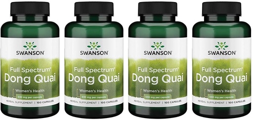 [BRSWGZIBDIPQK2DH] Swanson Dong Quai 530 Milliqramlar 100 Kapsül 4 Paket