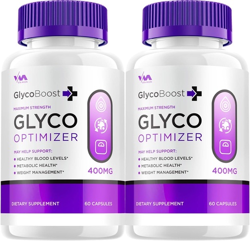 [BRSRAHACCVYAKEY7] (2 pakuotė) Glyco Optimizer Sveikas Vitaminas paramos papildas, Glyco Boost kapsulė - Advanced Formulės GlycoBoost, GlycoOptimizer Maksimalus stiprumas Atsiliepimai, 120 kapsulės