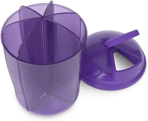 [BRSRMYLQCMBAGDLU] EZY DOSE Vitamin Organizer, 6 Large Compartments, 30-Day Vitamin and Medicine Storage, Keep Vitamins and Meds in Check, Easy to Use, Durable and Travel Friendly, Purple, BPA Free