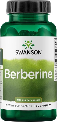 [BRSWIZAECEBGYFLK] Swanson Berberine - Supports Metabolic Health & Heart Health* - Contains Standardized Berberine HCl - Non-GMO & Gluten-Free - 60 Vegan Capsules