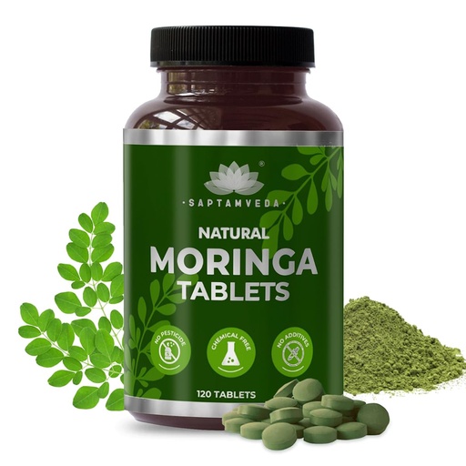 [BRSW2YDRAUHR6FD6] SAPTAMVEDA Moringa Tablets, Drumstick Leaf Tablets 120 Tablets, 500mg each