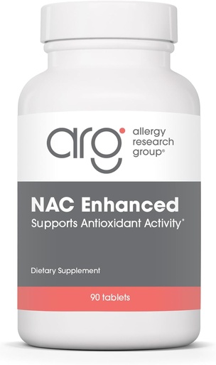 [BRSWIYIPAQDQKF3I] Allergi Forskningsgruppe NAC Forbedret Supplement - N-Acetyl-L-Cysteine, Glutation Precursor, støtter immunfunksjon, Mucus Clearance - 90 greve