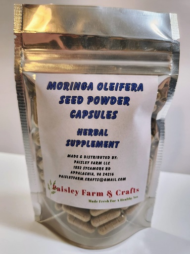 [BRSWKGICCR6GEFAZ] Moringa Oleifera Malunggay Seed Powder Capsules - Non GMO - All Natural Herbal Supplement(100)