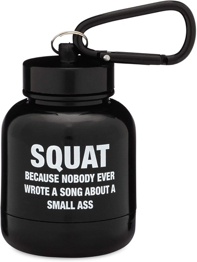 [BRSW2CYNCIHBQEQV] ONMYWHEY - Protein Powder & Supplement Funnel Keychain, Portable To-Go Container for The Gym, Workouts, Fitness, & Travel - TSA Approved, Squat