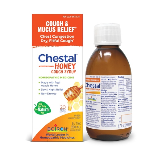 [BRSWKYA3BQPBUCQV] Boiron Chestal Honey Adult Cold and Cough Syrup for Nasal and Chest Congestion, Runny Nose, and Sore Throat Relief - 6.7 Fl oz