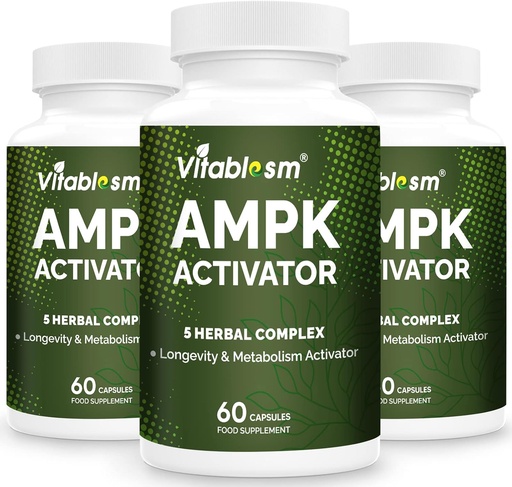 [BRSRMGQ6BEGQKE3V] AMPK Activator Supplement, 5 in 1 Jiaogulan Gynostemma AMPK Metabolic Activator 180 Vegetarische Kapseln(180 Count(Pack von 3))