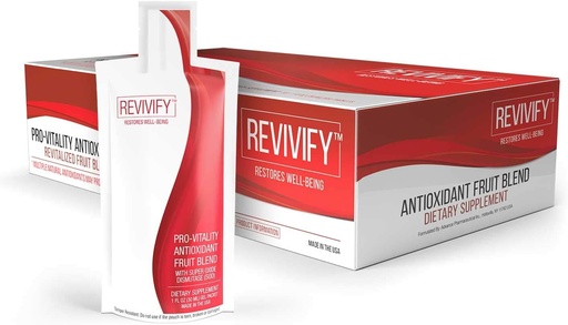 [BRSWYZA6CMCAKYLL] REVIVIFY Pro- Vitabilumas gelis (peroralinis) su antioksidantu Superoksido dimutaze (SOD) Tirpus pluoštas ir vaisių mišinys, 1 Skysčio Ounce Pouch, 30 dienų tiekimo