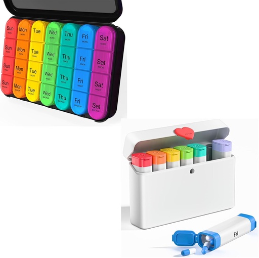[BRSRAGAZOB7AEG3X] Weekly Pill Organizer 4 Times a Day & 2 Times a Day