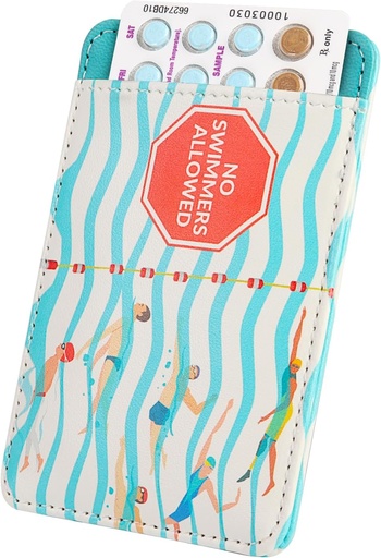 [BRSROEACDNYRQGY6] Primo Lines Discreet Birth Control Pill Case Holder, 4.4x3IN Compact Organizer Sleeve, Fits Standard Pill Packs, Portable and Stylish Protection