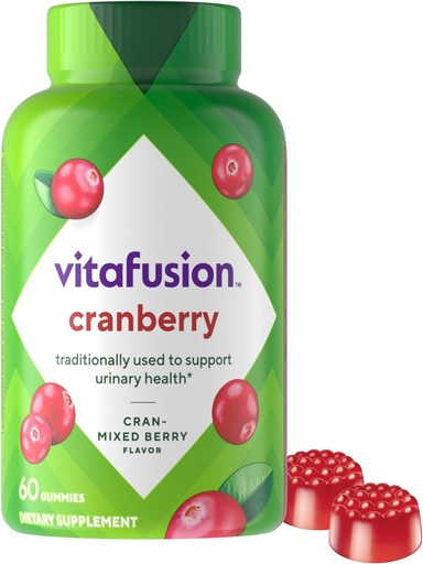 [BRSW2AD2OYMWK236] Vitafusion Cranberry Gummies for Women, 500mg Cranberry Sulce Concentrate per Tarnavimas, 60ct