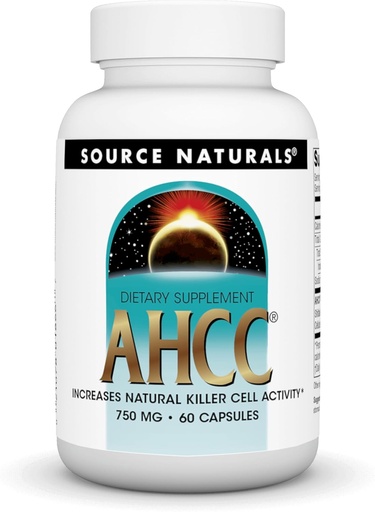 [BRSWIYQOAUAQICQZ] Sursa Naturals AHCC 750 mg creşte activitatea celulelor ucigaşe naturale * - 60 capsule