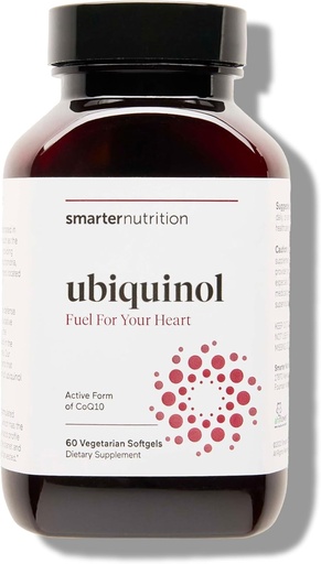 [BRSWGBI2OENRMCDL] SMARTERNUTRITION Ubiquinol 100mg + Natural Plant-Based Complete Omega 3 6 9 - Clinically Studied Ahiflower® Oil - Ultra Absorption CoQ10 for Heart Support - Non-GMO - 60 Softgels[30-Day Supply]