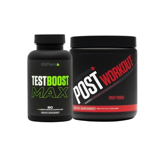 [BRSROAY3CEMWKHI4] Sculpt Nation by V Shred Test Boost Max and Post Workout Fruit Punch Powder Bundle