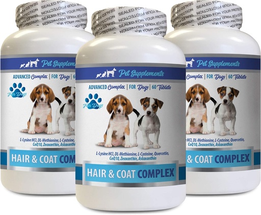 [BRSWGBAPAAJQ2EI4] Anti inflammatory for Dogs - Dog Hair and Coat Complex - Itch Relief - Immune Support - Vitamins and Minerals - Dog Vitamin e Supplement - 3 Bottles (180 Treats)