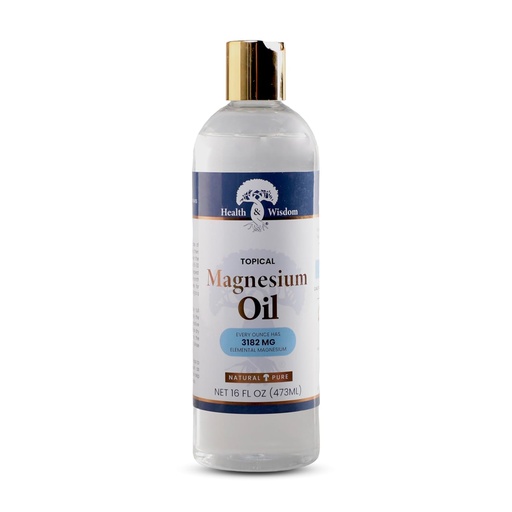 [BRSWIZQAOR7GKADU] Health & Wisdom Pure Magnesium Oil - Topical Muscle & Joint Relief- Natural and Pure Skin Moisturizer - Enhanced Absorption - 16 fl oz