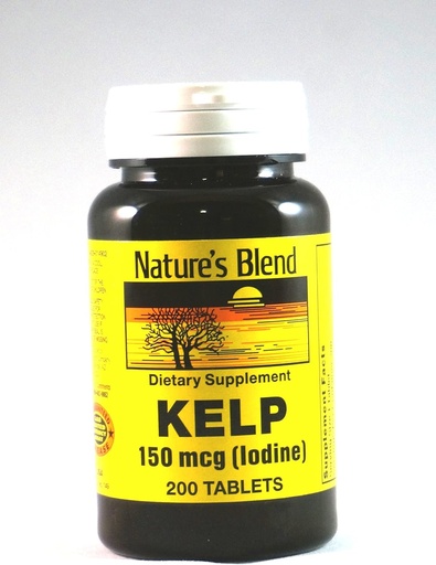 [BRSWKYQPO4DBEAIV] Nature's Blend Kelp 150mcg (Iodine), 200 tab, (Pack of 2)