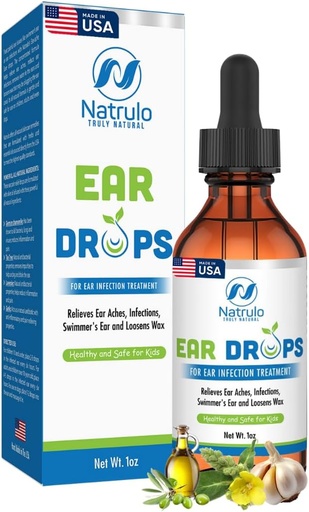 [BRSWGBIPCRYW23L4] Ear Drops for Ear Infections – Всі натуральні Mullein Garlic Oil для Earaches, Swimmer's Ear, Clogged Ears, Earwax Remove and Itchy Ears – Ear Догляд Лікування для дорослих, дітей та домашніх тварин, Виготовлені в США