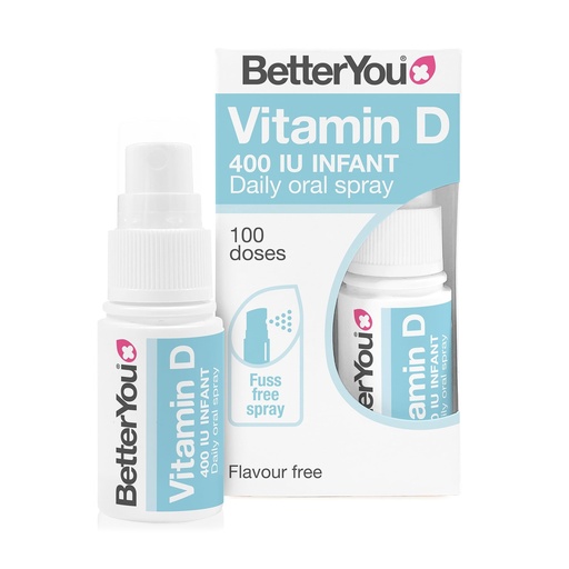 [BRSWGZI3BMBR4YD3] BetterYou D400 Infant Vitamin D Oral Spray - Convenient Alternative for Tablets - Specially Formulated for Children Under 3 Years - Simple and Pure Formulation - Vital for Kids Development - 0.5 oz