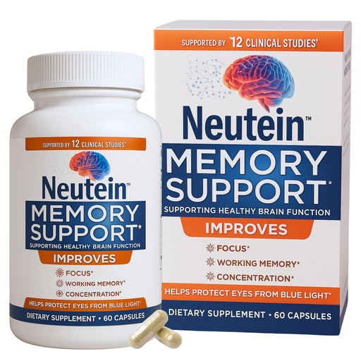 [BRSWGZ3RB4HWEHT5] Natural Brain Booster for Memory, Concentration & Brain Health - Extra Strength Plant-Based Focus Supplement for Adults & Seniors, Made in USA (60 capsules/30 Serv)