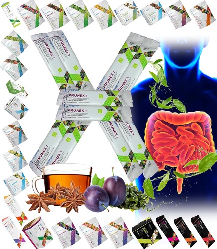 [BRSW2CYEDMGQGYDZ] All Natural Detox Cleanse Instant Tea Mix Prune & Plum w. Fiber & Inulin for Optimal Intestinal Transit by FuXion Prunex 1 (10 Sachets)